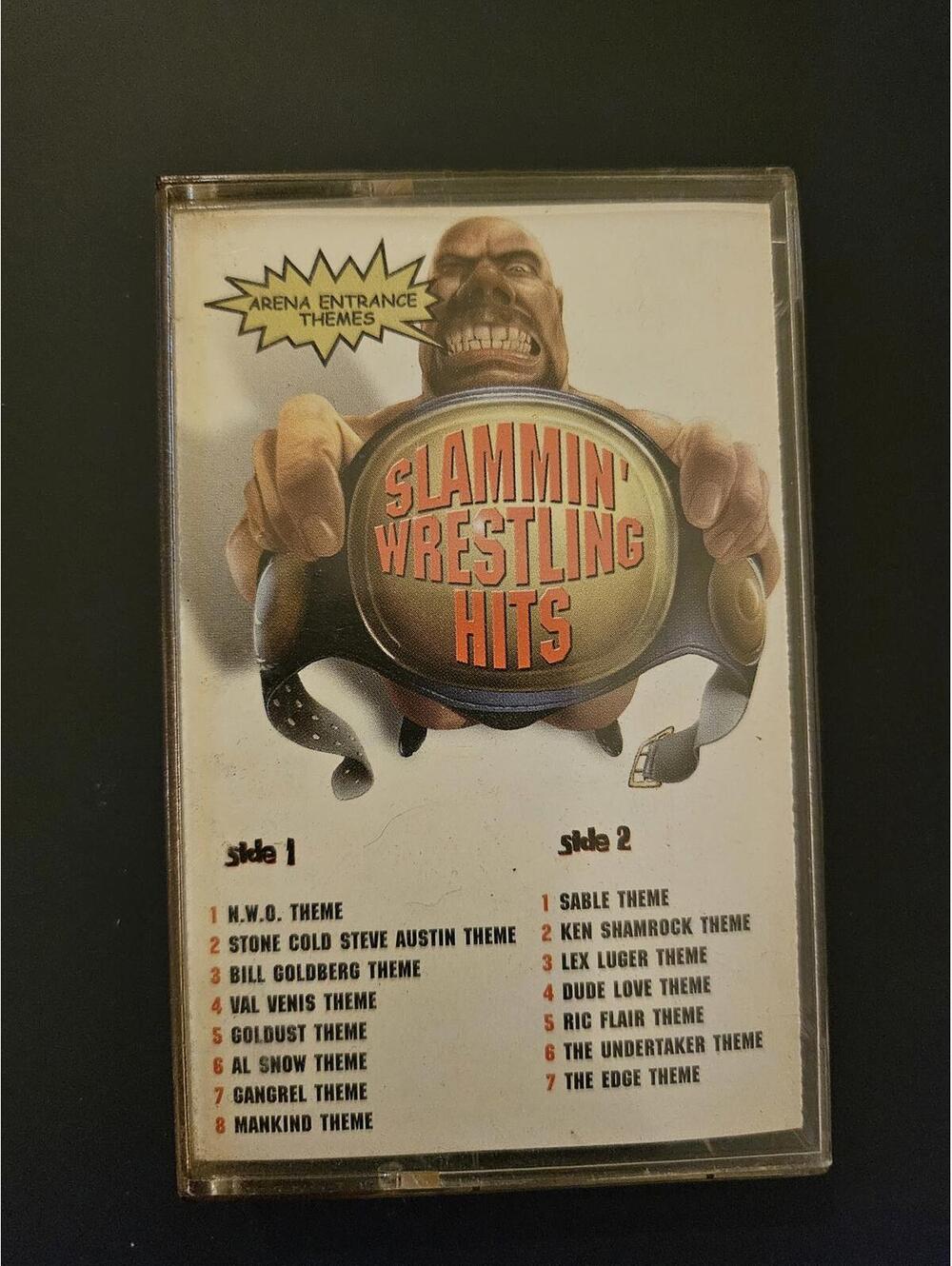 WWF (WWE)- Slammin' wrestling hits/ walk up songs- on cassette - RARE -
